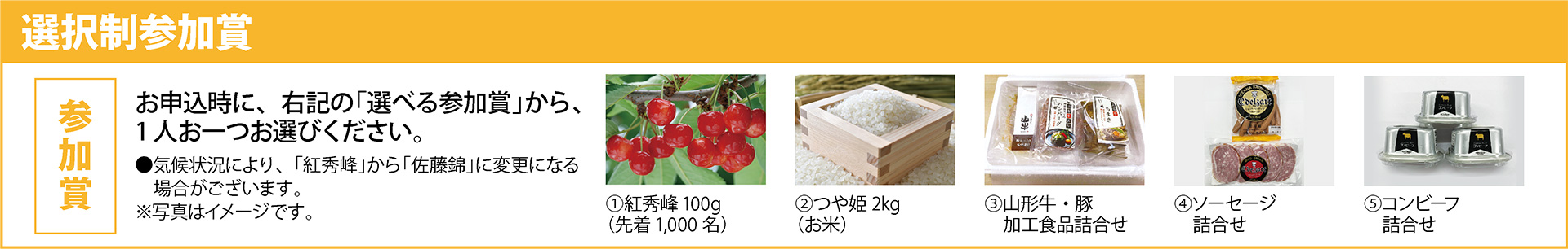 選べる参加賞